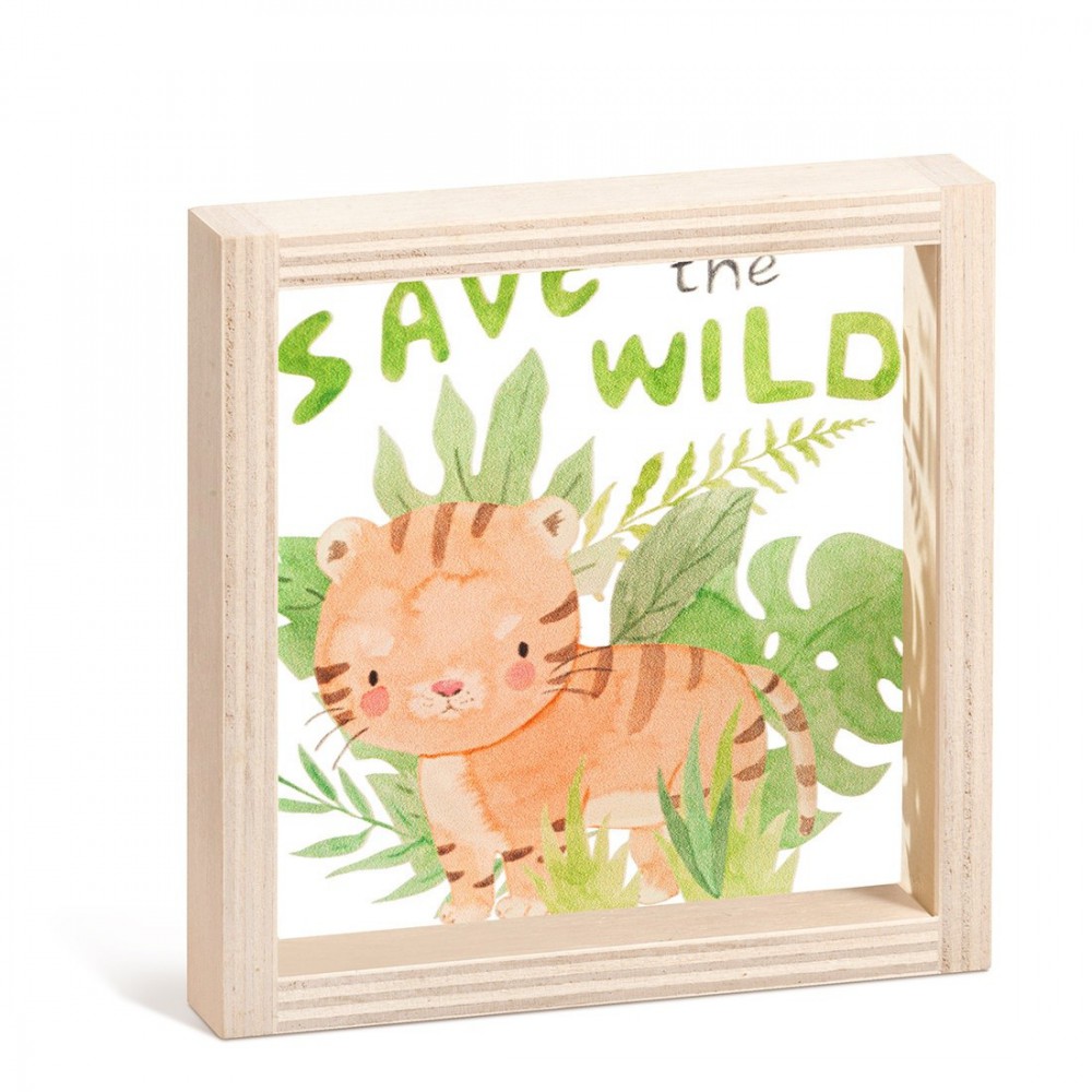 Ξύλινο Καδράκι με Plexi 