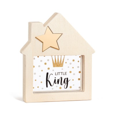 Ξύλινο Διακοσμητικό Σπιτάκι με Plexi