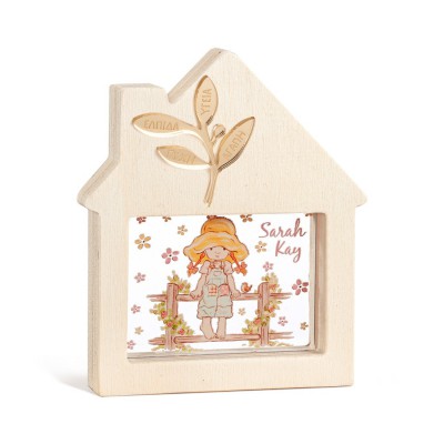 Ξύλινο Διακοσμητικό Σπιτάκι με Plexi