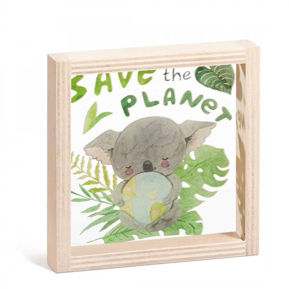 Ξύλινο Καδράκι με Plexi 