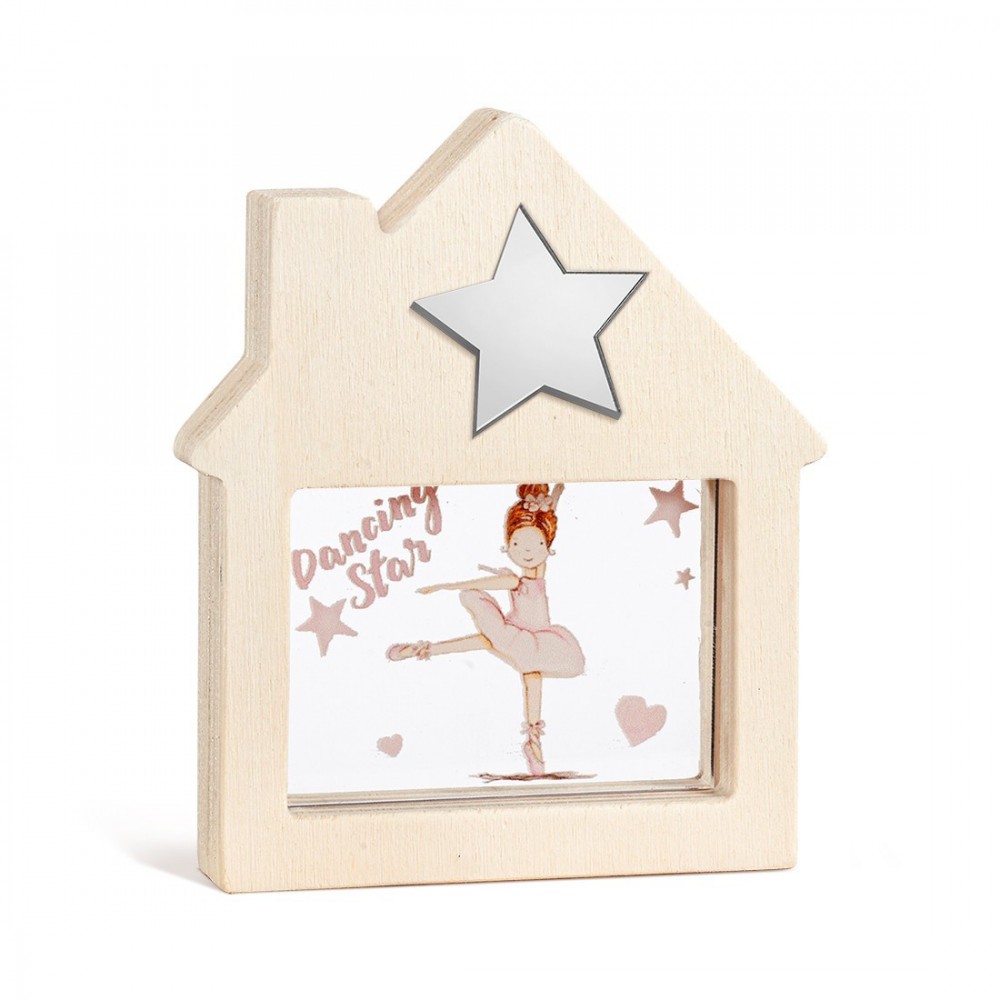 Ξύλινο Διακοσμητικό Σπιτάκι με Plexi 