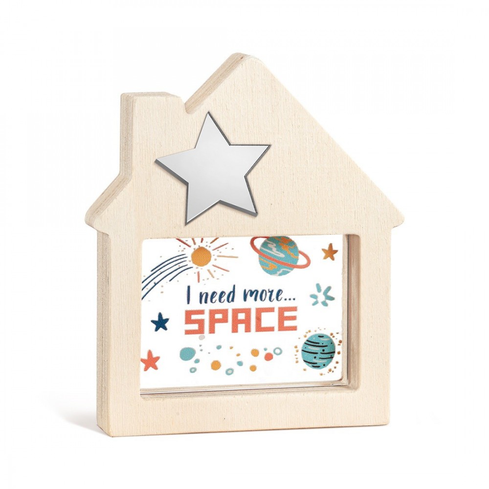 Ξύλινο Διακοσμητικό Σπιτάκι με Plexi 