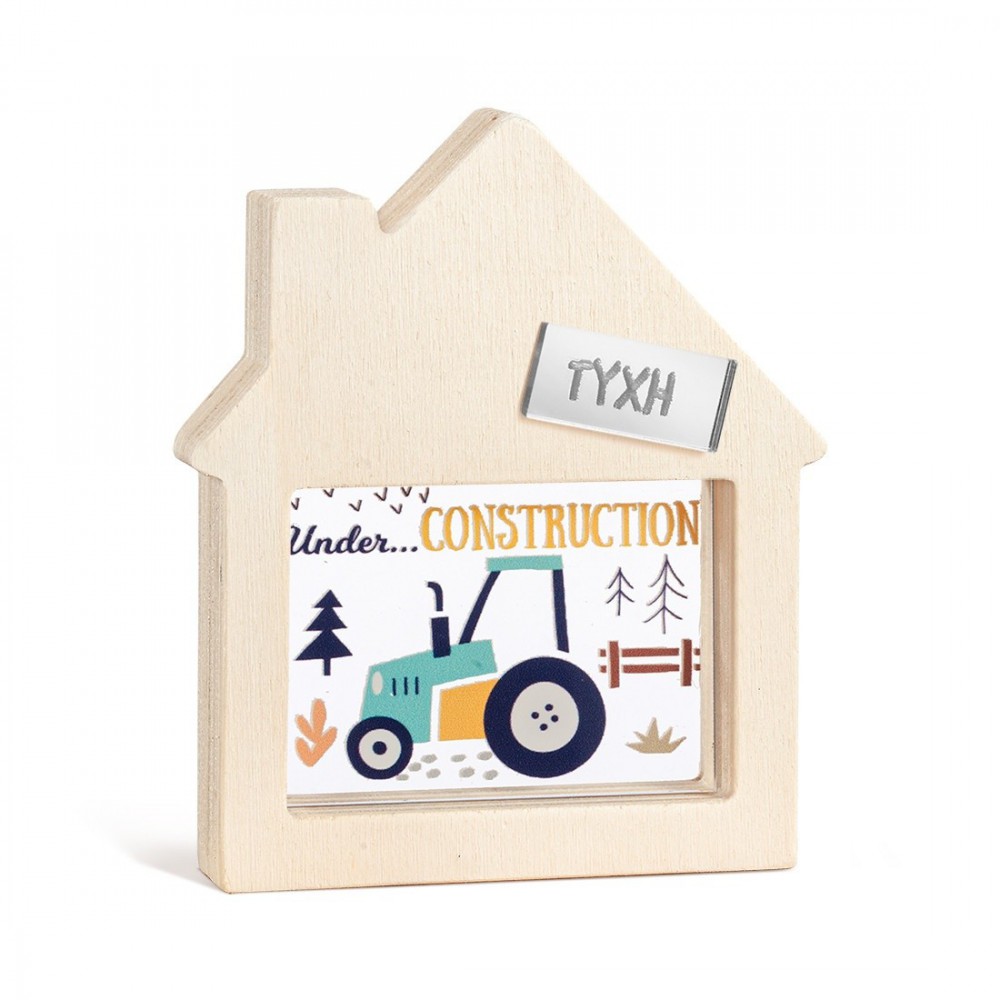 Ξύλινο Διακοσμητικό Σπιτάκι με Plexi 