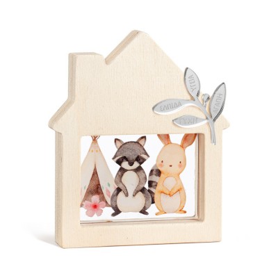 Ξύλινο Διακοσμητικό Σπιτάκι με Plexi