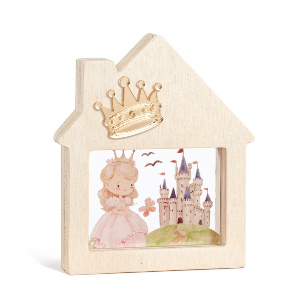 Ξύλινο Διακοσμητικό Σπιτάκι με Plexi 