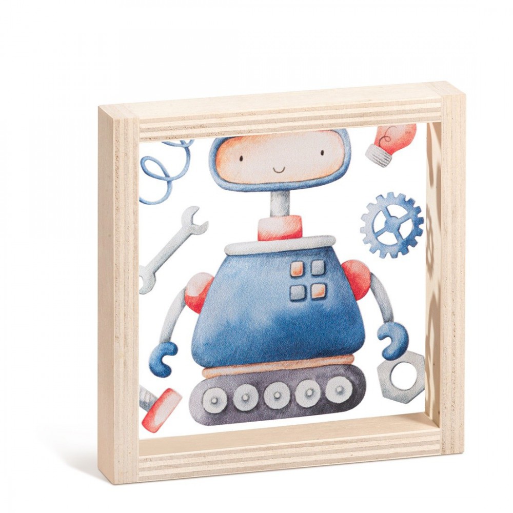 Ξύλινο Καδράκι με Plexi 