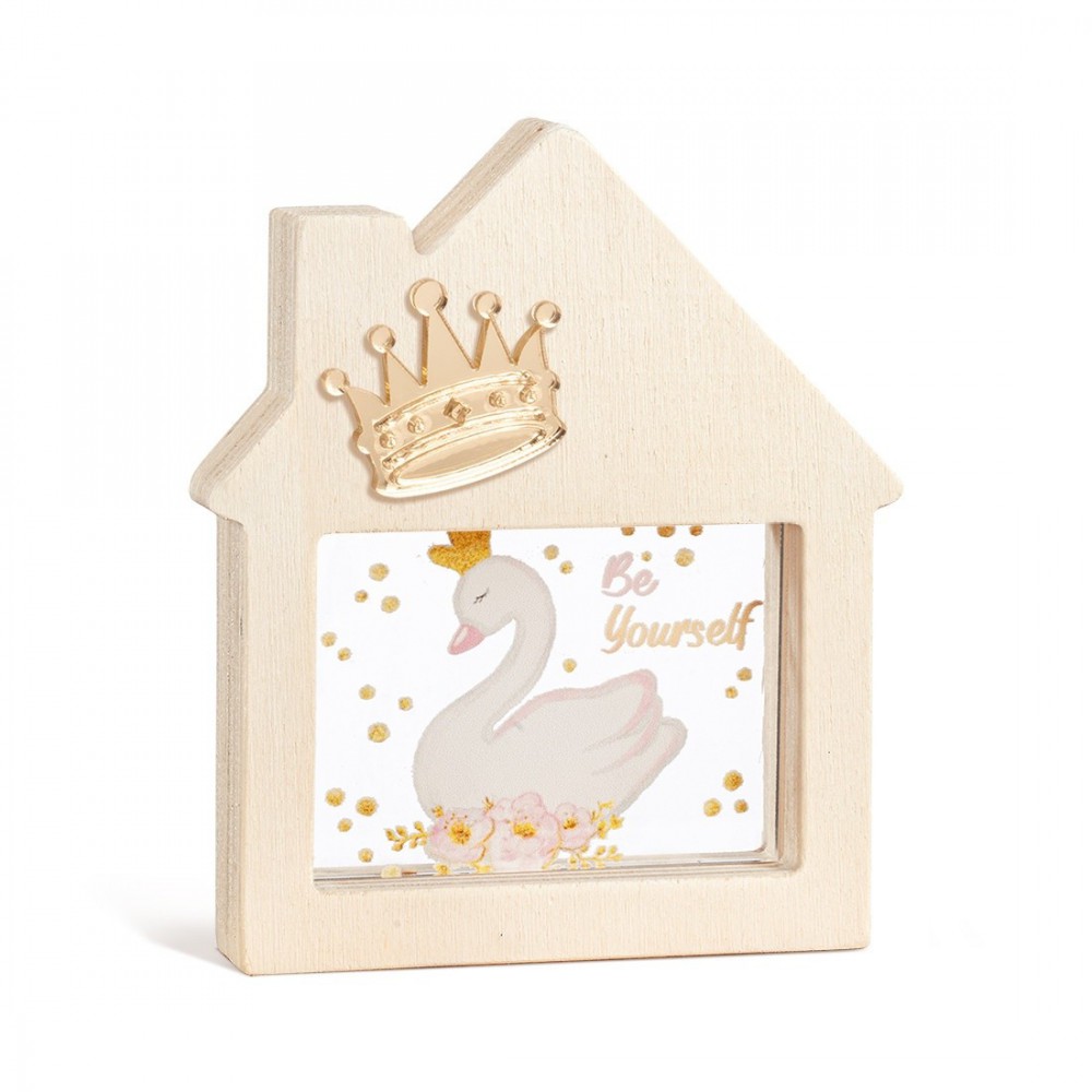 Ξύλινο Διακοσμητικό Σπιτάκι με Plexi 