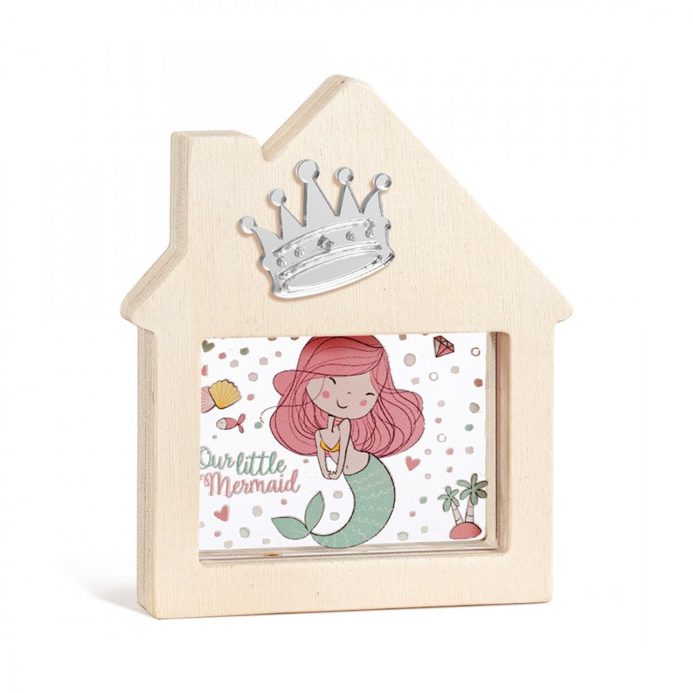 Ξύλινο Διακοσμητικό Σπιτάκι με Plexi 