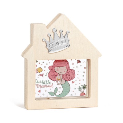 Ξύλινο Διακοσμητικό Σπιτάκι με Plexi