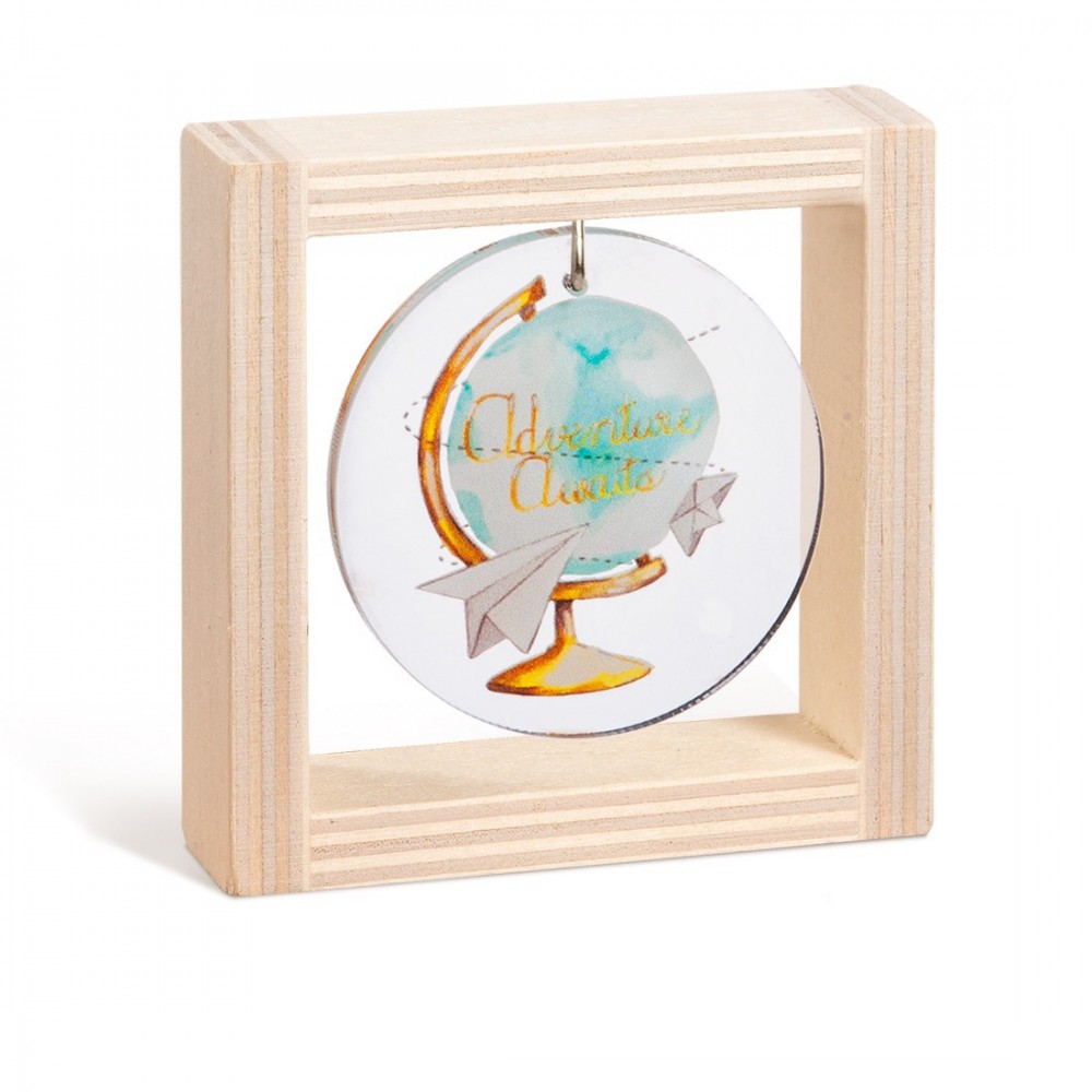 Ξύλινο καδράκι με plexiglass 