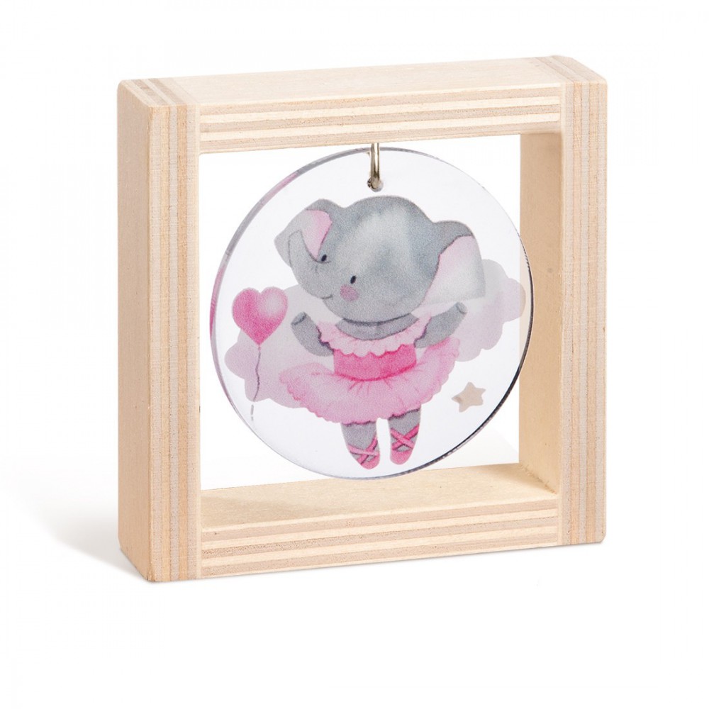 Ξύλινο καδράκι με plexiglass 