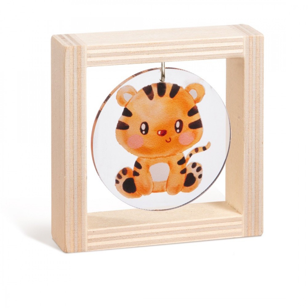 Ξύλινο καδράκι με plexiglass 