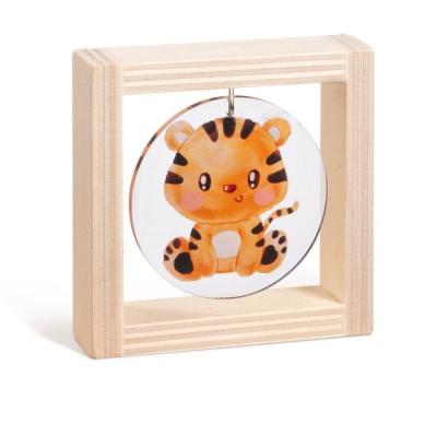 Ξύλινο καδράκι με plexiglass