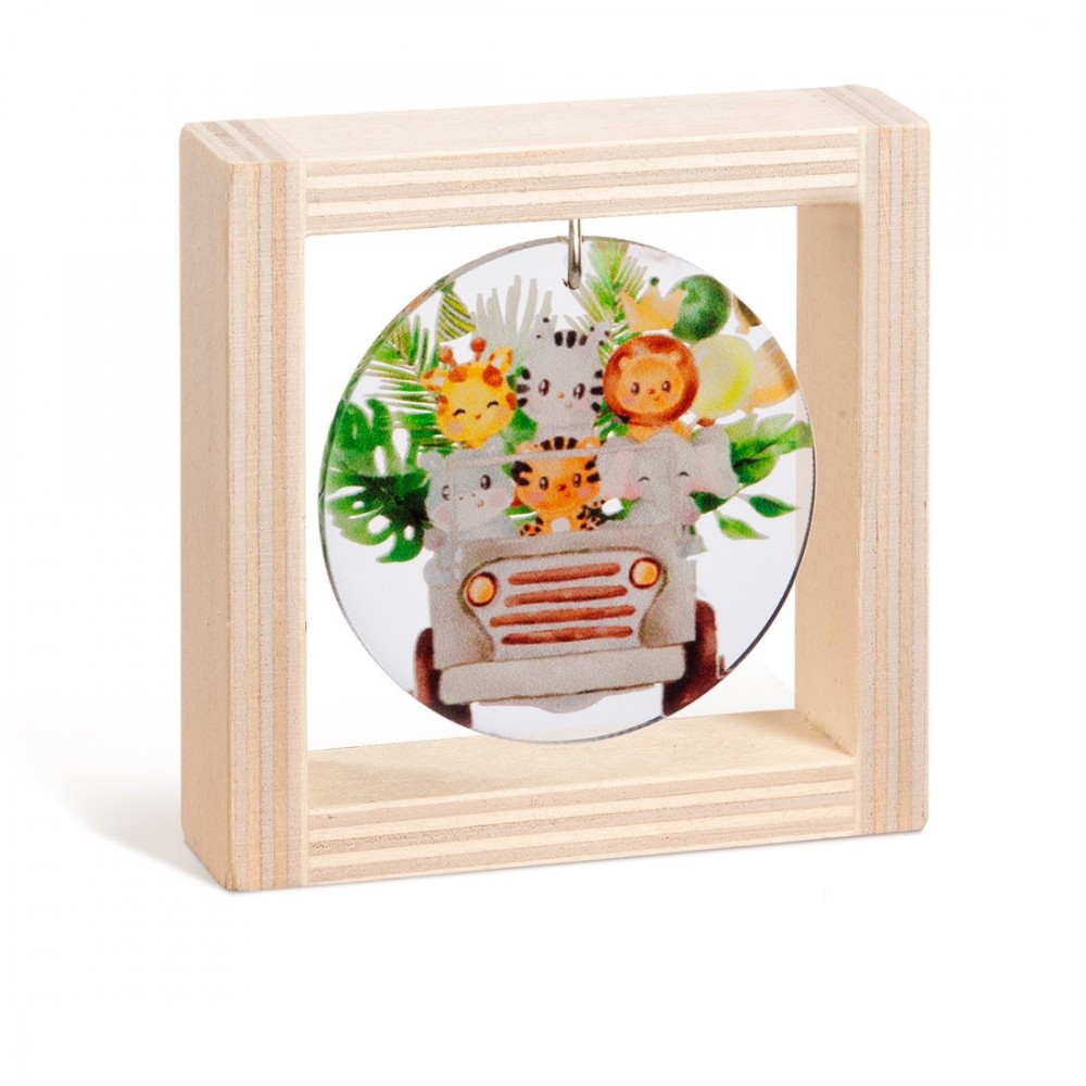 Ξύλινο καδράκι με plexiglass 