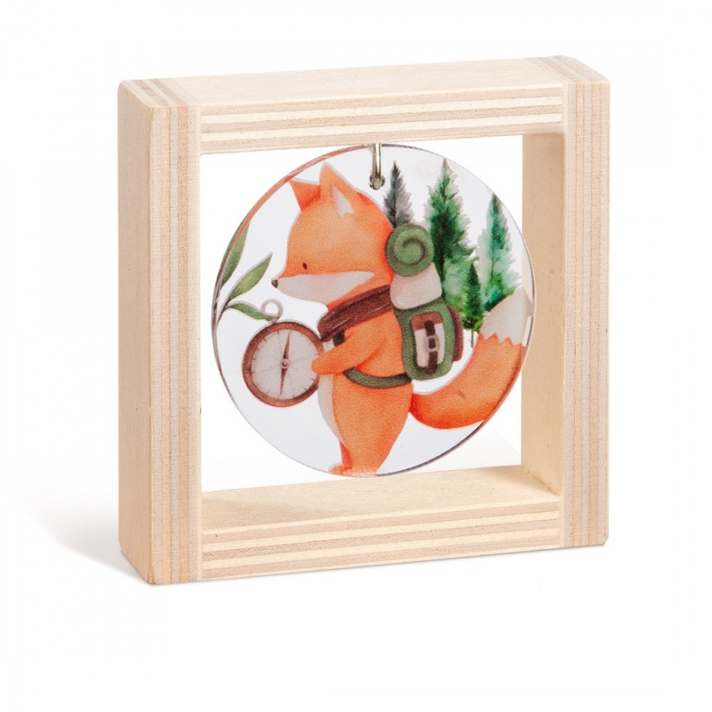 Ξύλινο καδράκι με plexiglass 