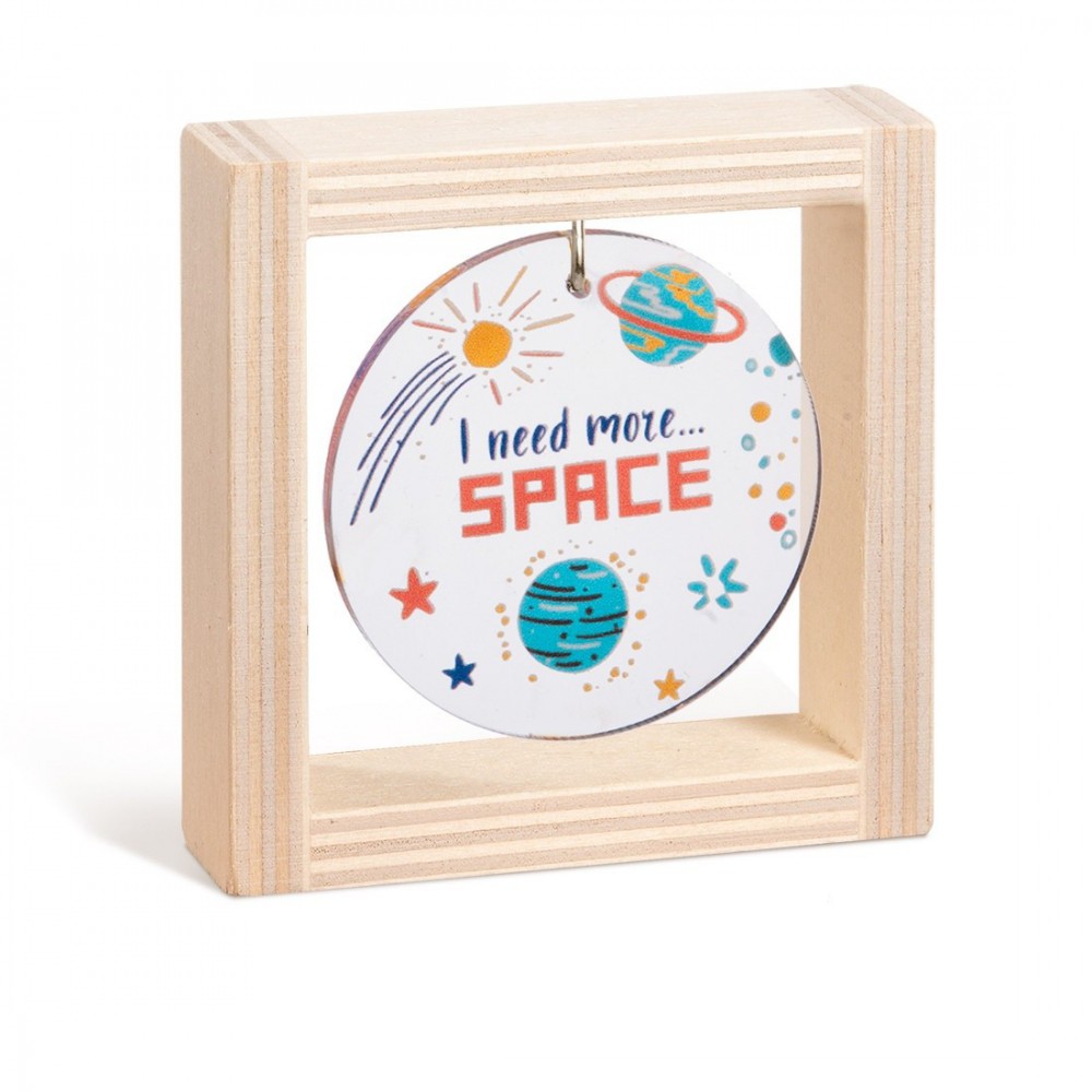 Ξύλινο καδράκι με plexiglass 