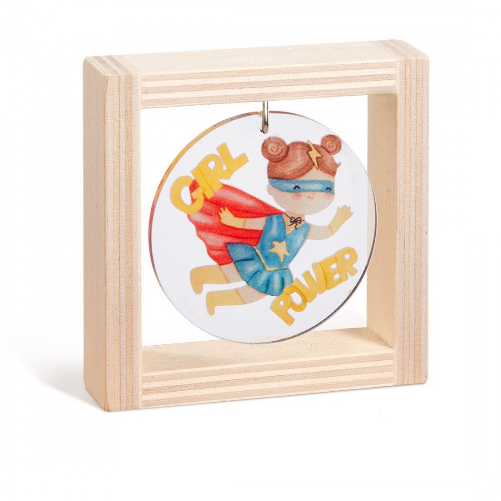 Ξύλινο καδράκι με plexiglass 