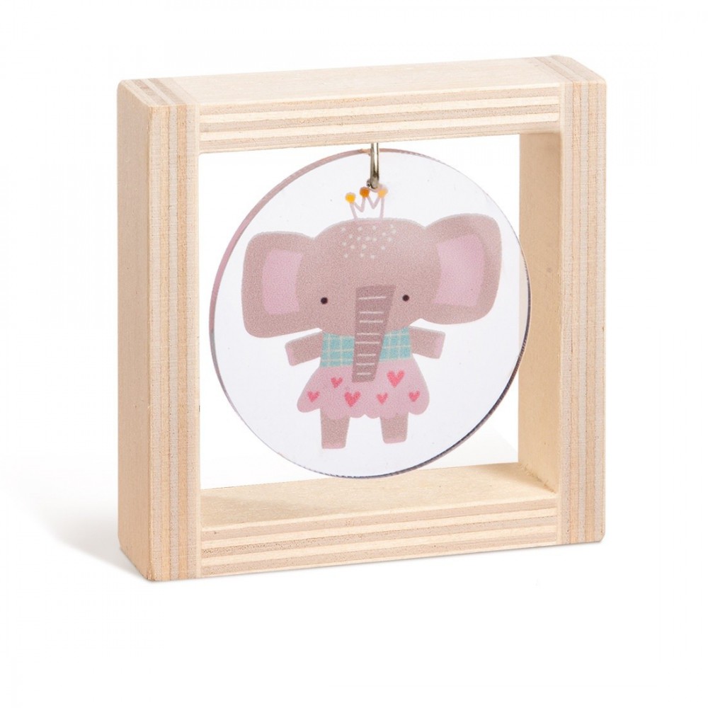 Ξύλινο καδράκι με plexiglass 