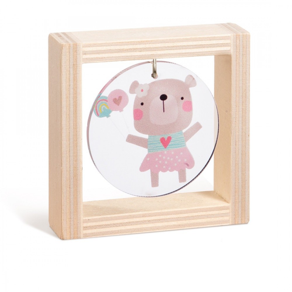 Ξύλινο καδράκι με plexiglass 