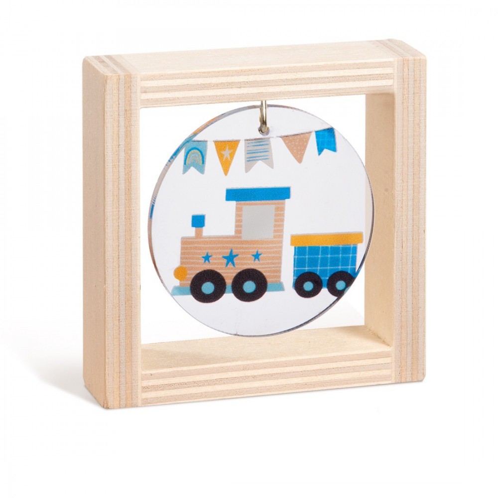 Ξύλινο καδράκι με plexiglass 