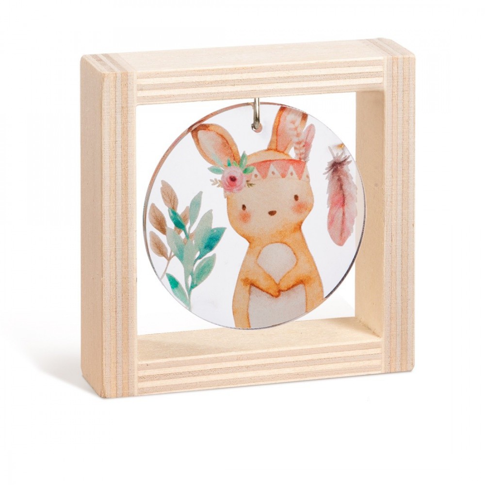 Ξύλινο καδράκι με plexiglass 