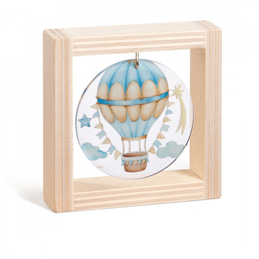 Ξύλινο καδράκι με plexiglass 