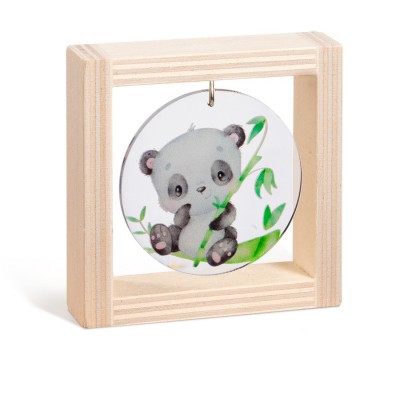 Ξύλινο καδράκι με plexiglass