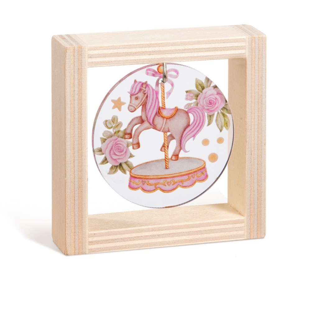 Ξύλινο καδράκι με plexiglass 