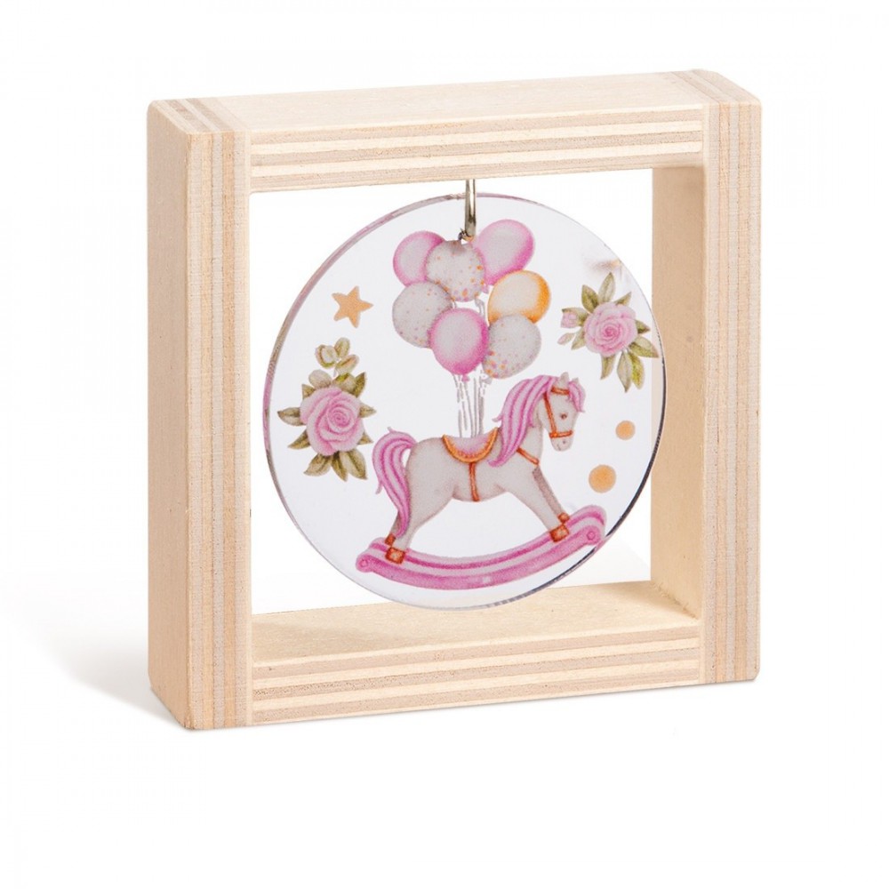 Ξύλινο καδράκι με plexiglass 