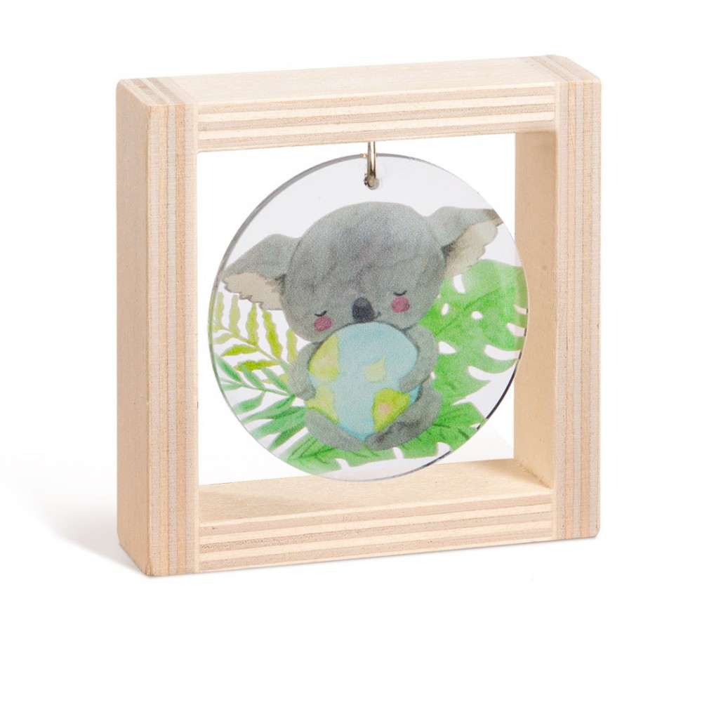 Ξύλινο καδράκι με plexiglass 