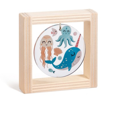 Ξύλινο καδράκι με plexiglass