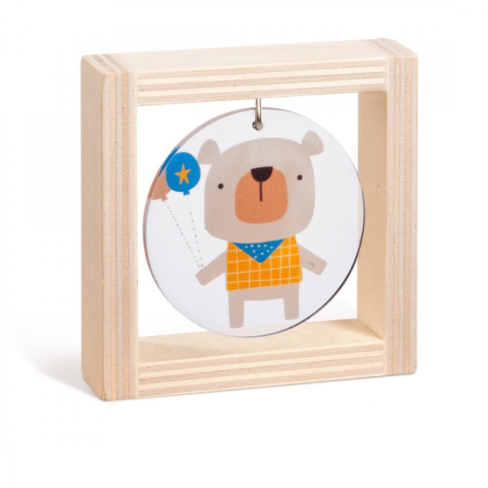 Ξύλινο καδράκι με plexiglass 