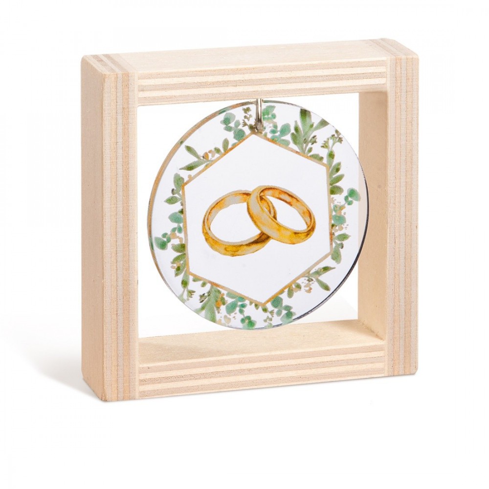 Ξύλινο καδράκι με plexiglass 