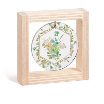 Ξύλινο καδράκι με plexiglass