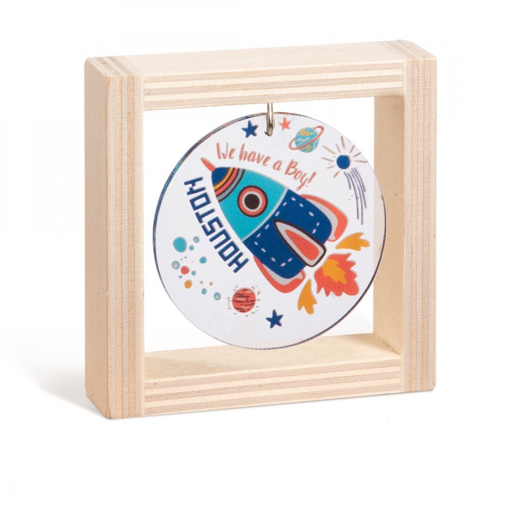 Ξύλινο καδράκι με plexiglass 