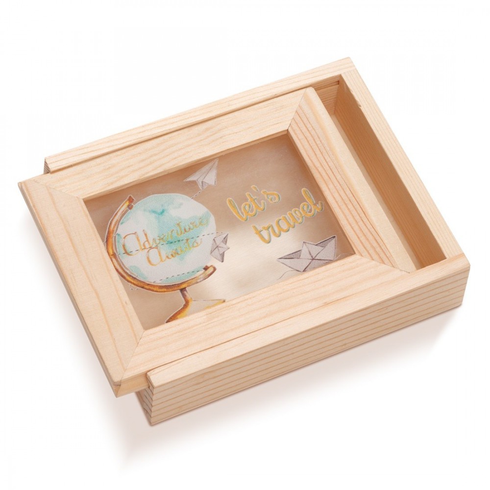 Ξύλινη Κασετίνα με κορνίζα Plexi 