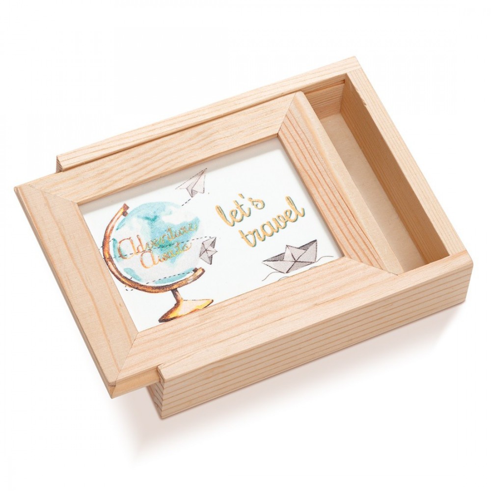 Ξύλινη Κασετίνα με κορνίζα Plexi 