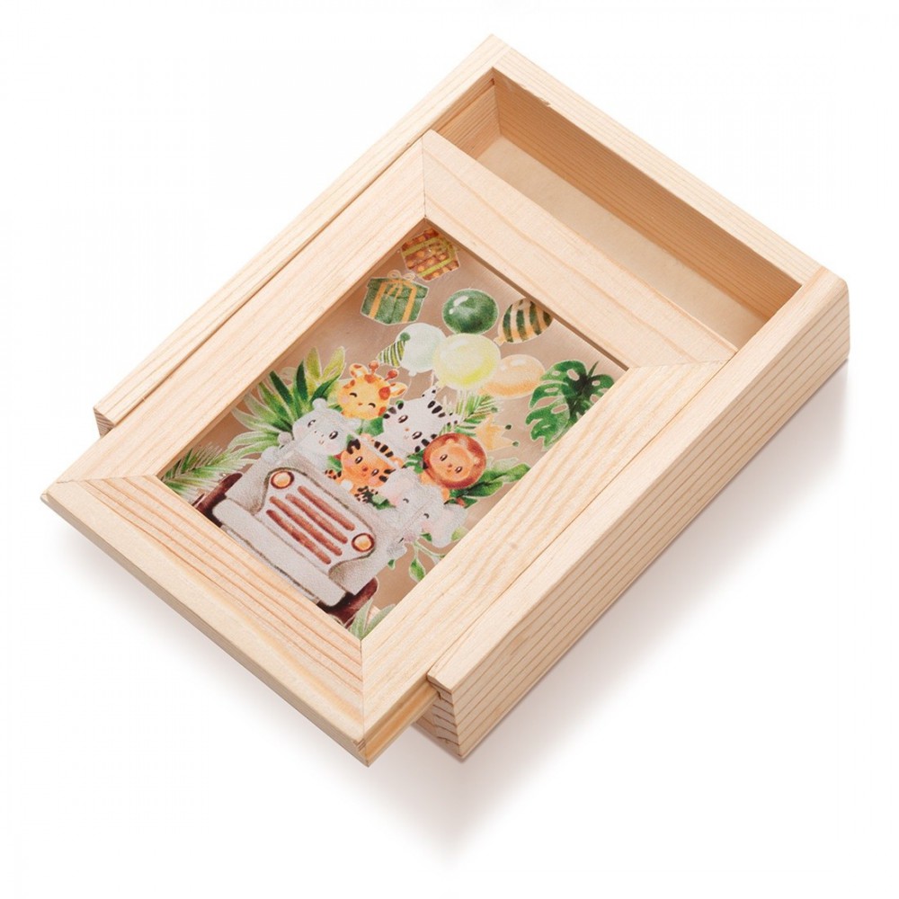 Ξύλινη Κασετίνα με κορνίζα Plexi 