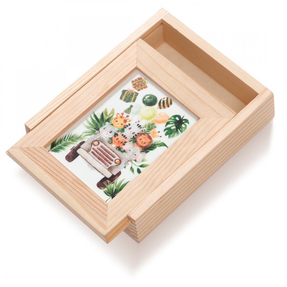 Ξύλινη Κασετίνα με κορνίζα Plexi 