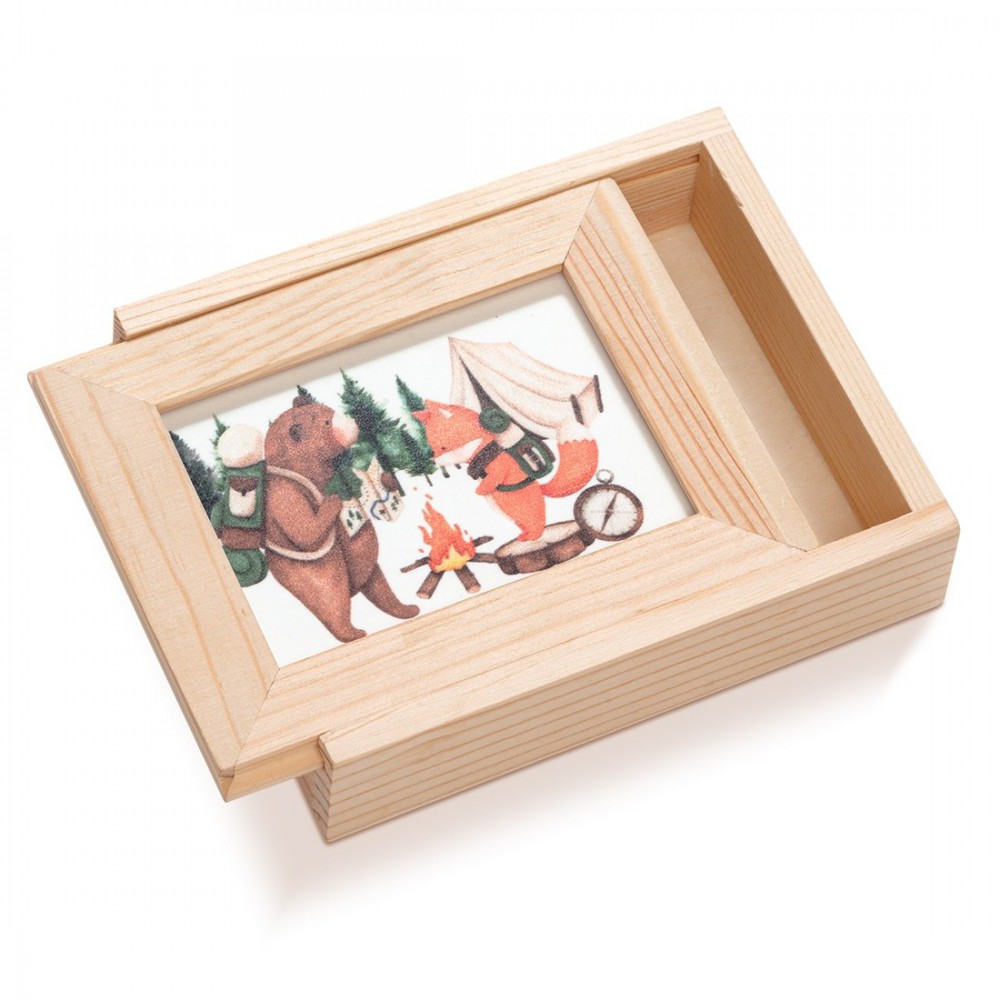 Ξύλινη Κασετίνα με κορνίζα Plexi 