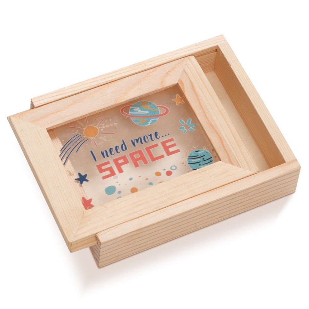 Ξύλινη Κασετίνα με κορνίζα Plexi 