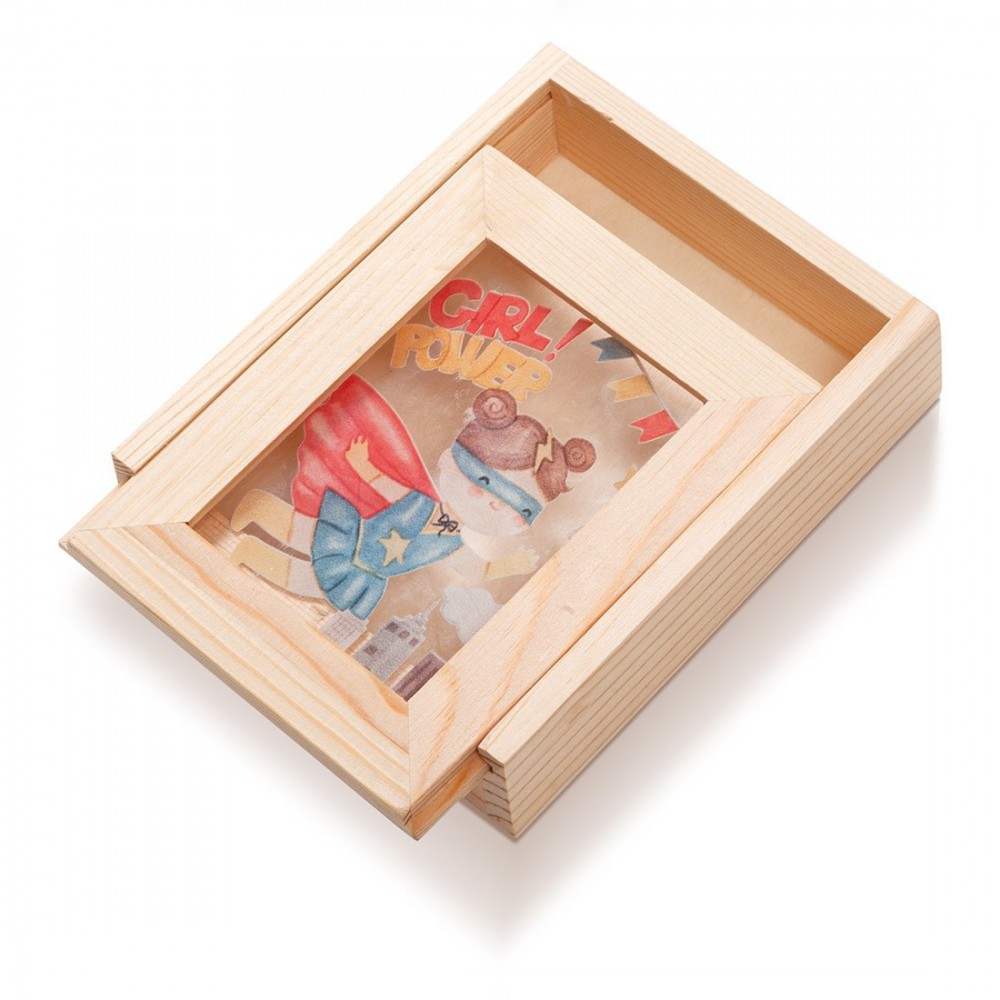 Ξύλινη Κασετίνα με κορνίζα Plexi 