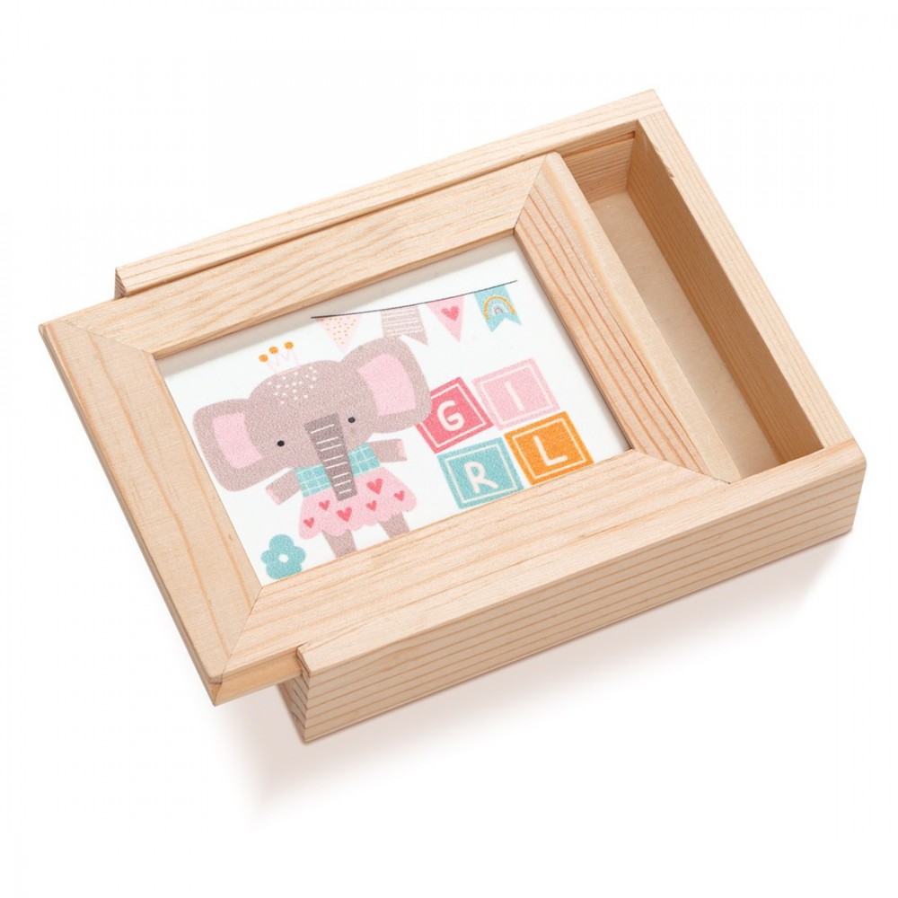 Ξύλινη Κασετίνα με κορνίζα Plexi 