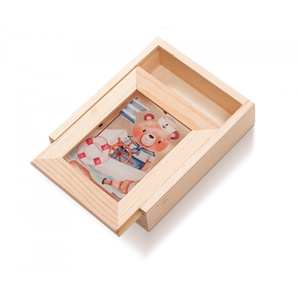 Ξύλινη Κασετίνα με κορνίζα Plexi 