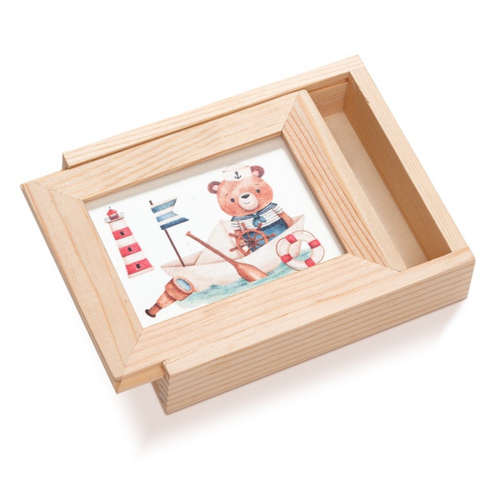 Ξύλινη Κασετίνα με κορνίζα Plexi 