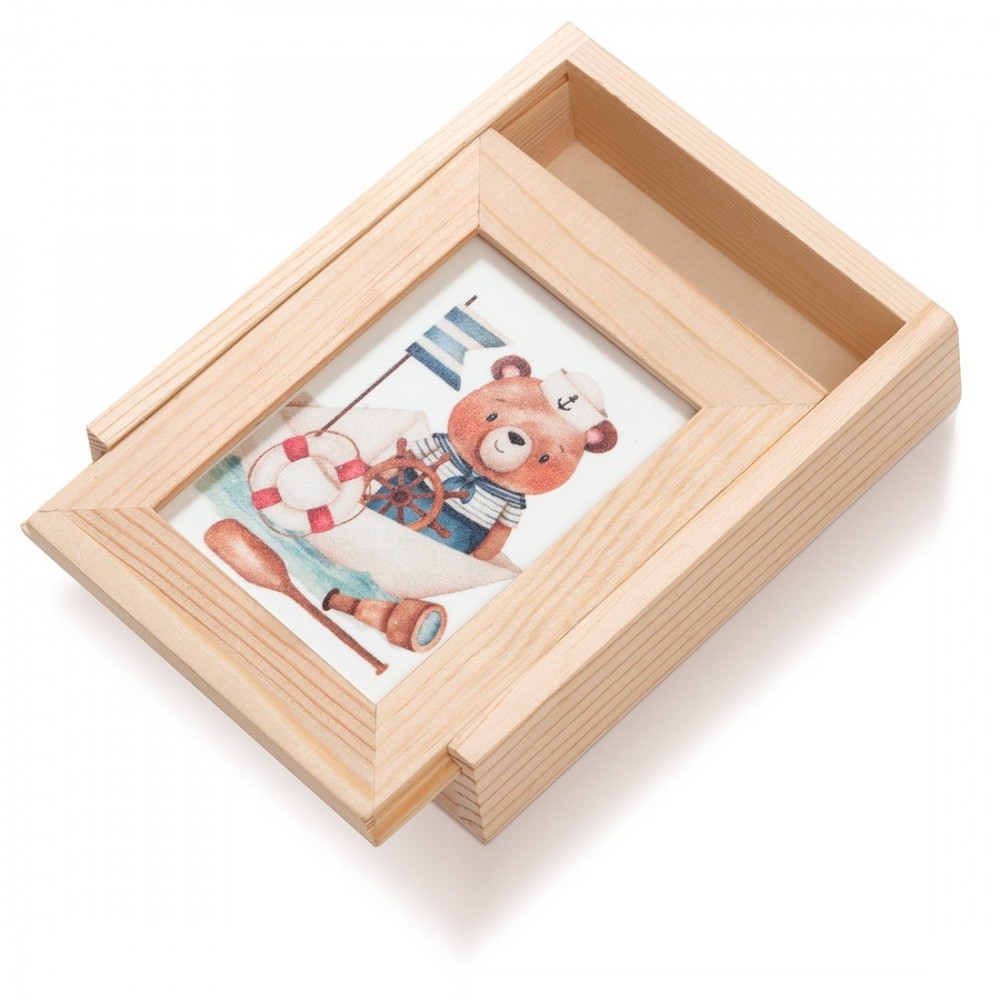 Ξύλινη Κασετίνα με κορνίζα Plexi 