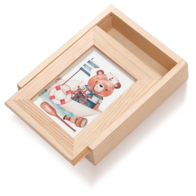 Ξύλινη Κασετίνα με κορνίζα Plexi