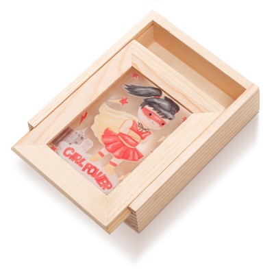 Ξύλινη Κασετίνα με κορνίζα Plexi