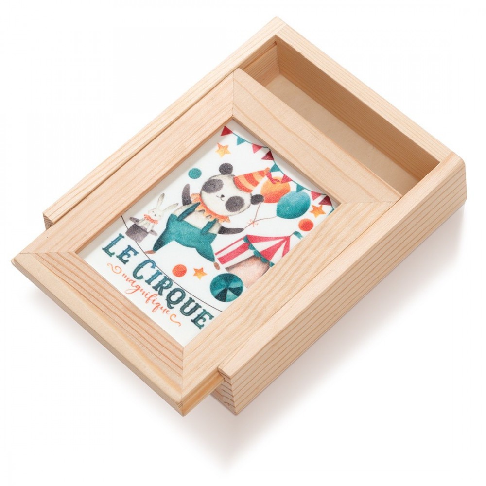 Ξύλινη Κασετίνα με κορνίζα Plexi 