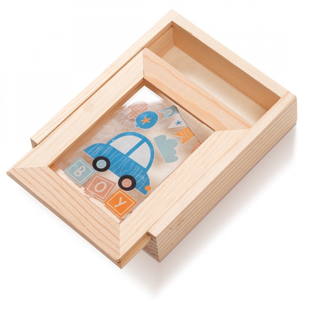 Ξύλινη Κασετίνα με κορνίζα Plexi 